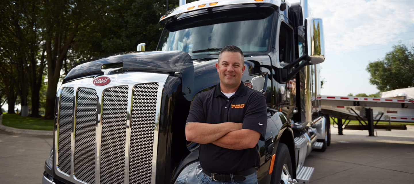 driver in front of TMC truck