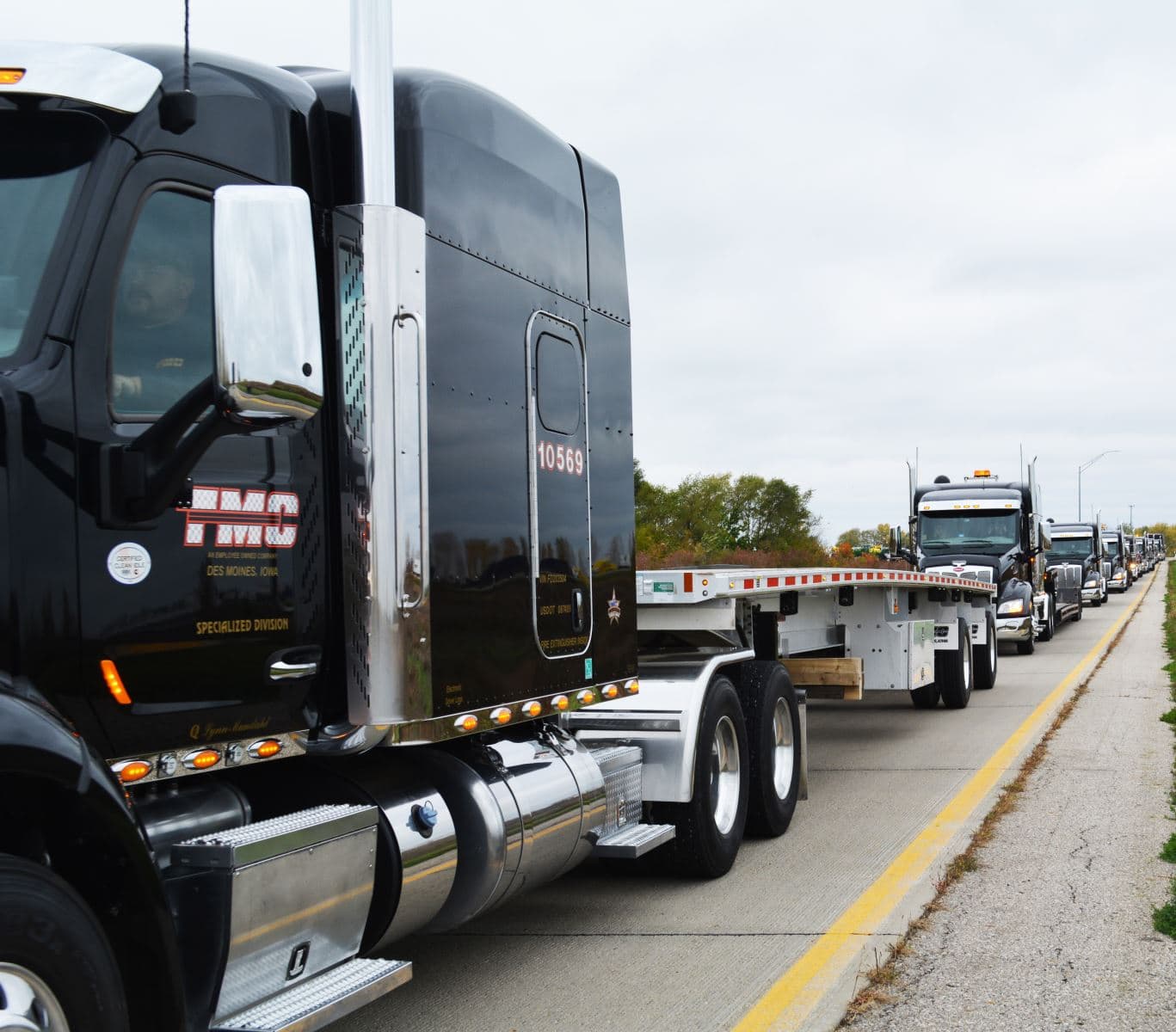 TMC trucks in the Special Olympics Convoy