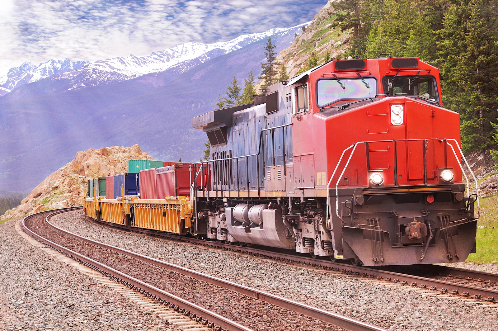 Intermodal Freight on Train
