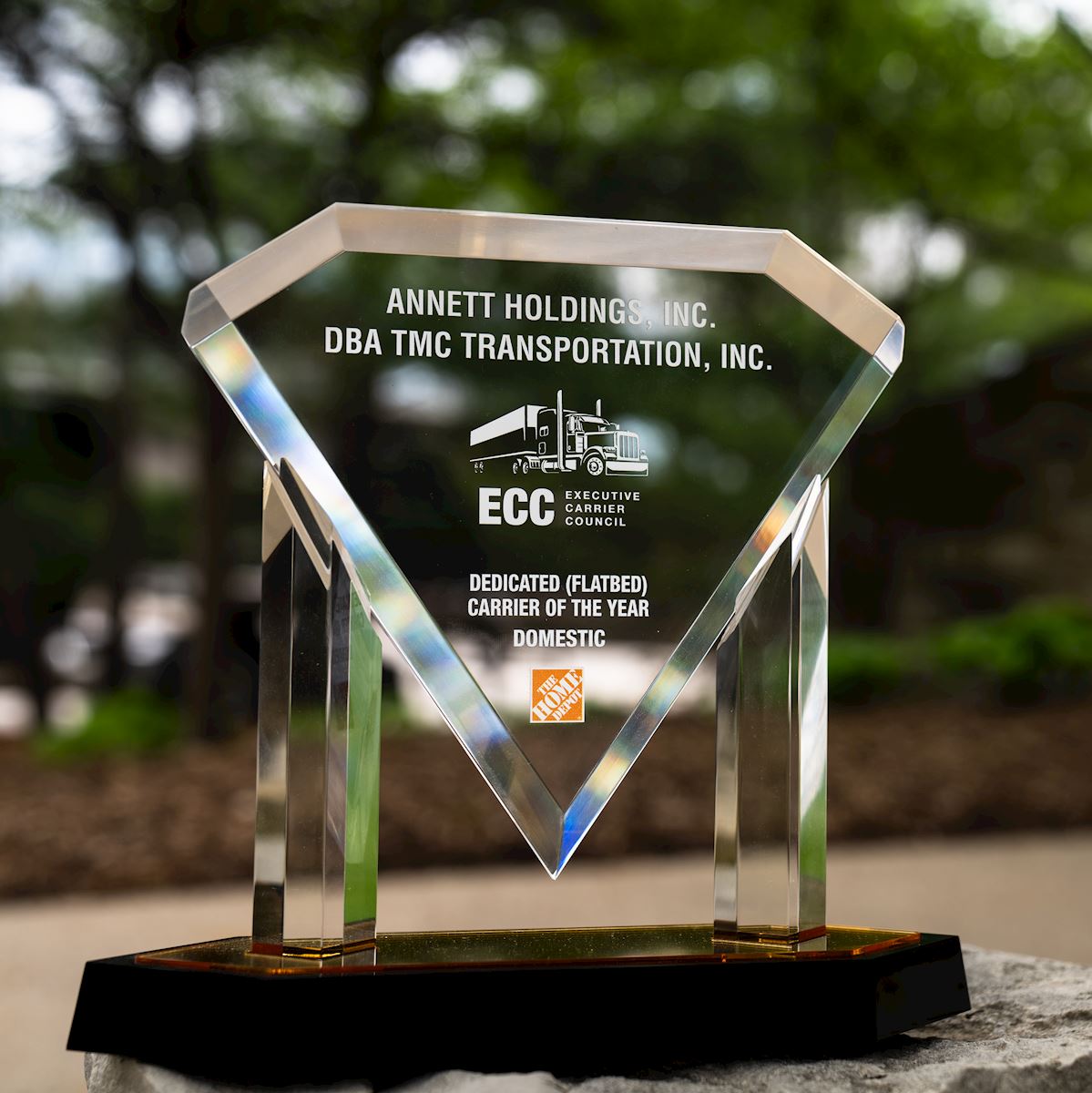 Home Depot Dedicated Flatbed Carrier of the Year award