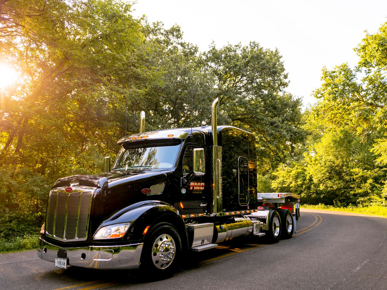 TMC Peterbilt truck on the road