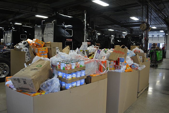 food drive des moines office shop employees owned banks charity volunteer