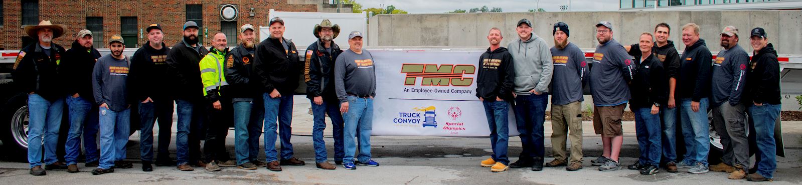 Driver Group Special Olympics Iowa Largest Truck Convoy