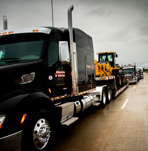 flatbed tmc special olympics truck convoy trucking industry open deck carrier 