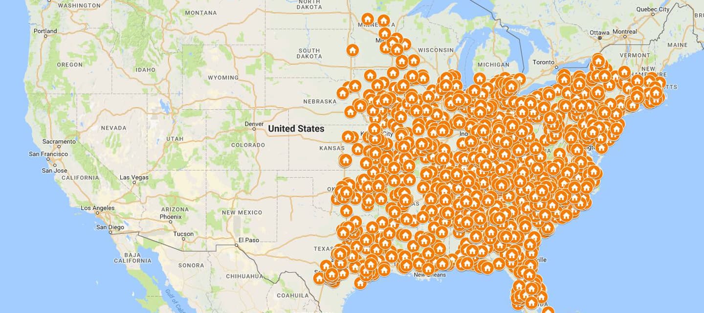 home time locations of TMC drivers